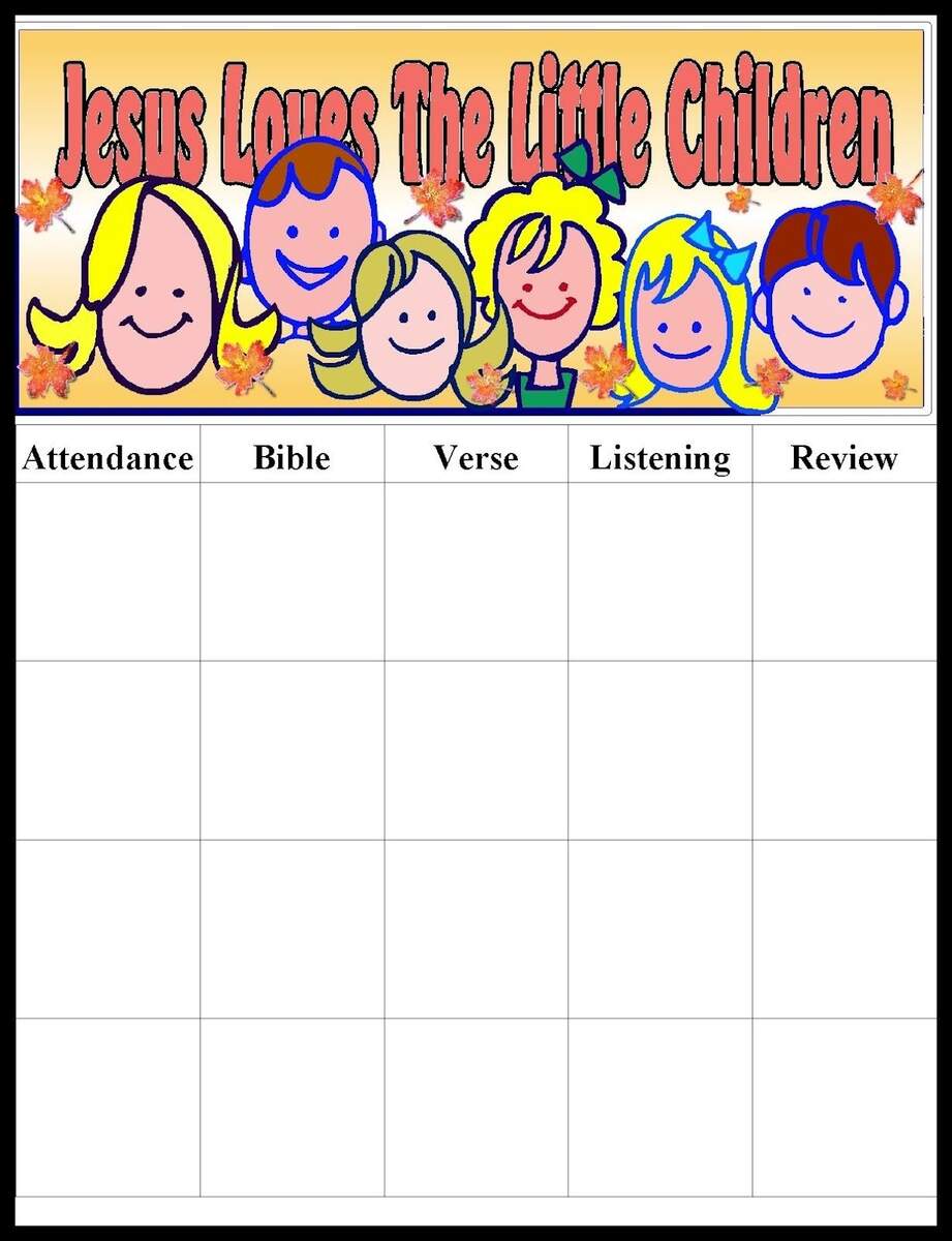 Vacation Bible School Attendance Sheet For VBS Student Tracker Etsy