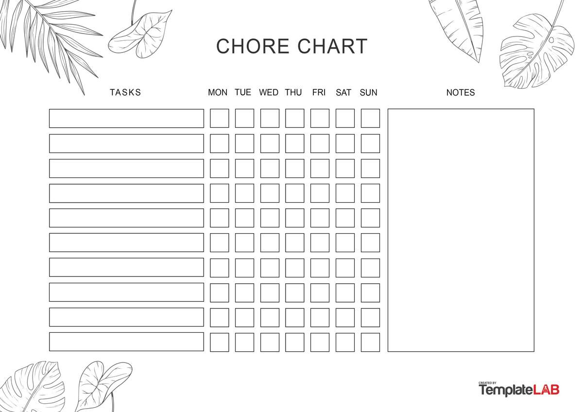 23 FREE Chore Chart Templates For Kids TemplateLab 23 FREE Chore Chart Templates For Kids TemplateLab