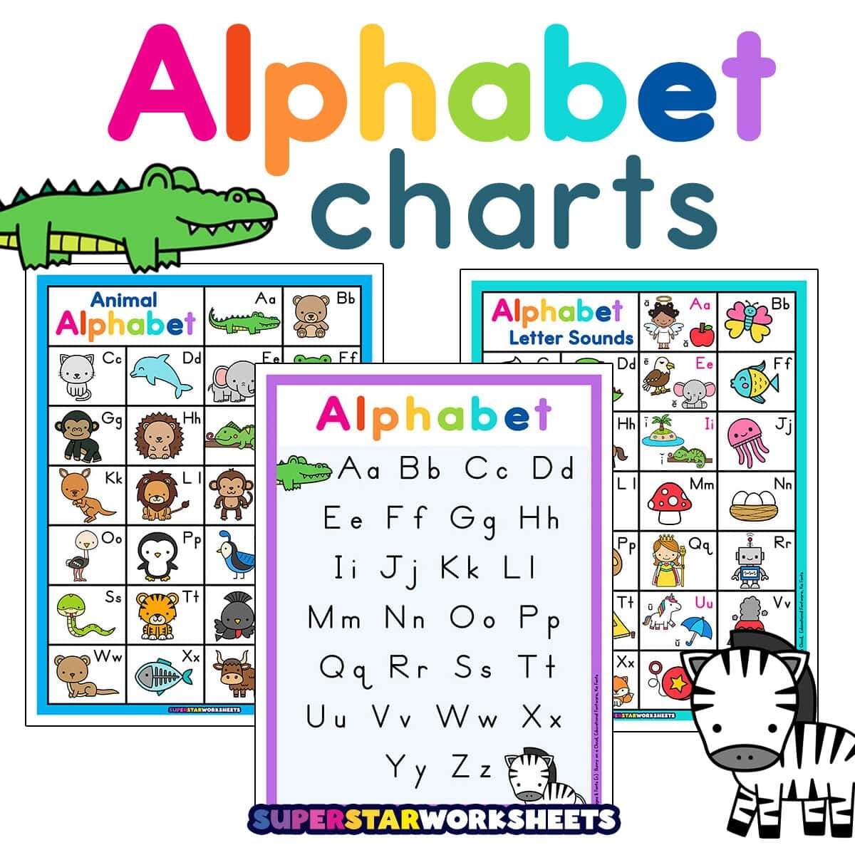 ABC Alphabet Charts Superstar Worksheets ABC Alphabet Charts Superstar Worksheets