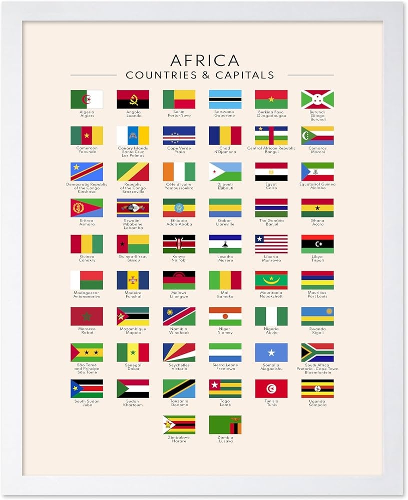 Amazon Poster Master Flags Of Africa Poster African Countries Capitals Print Learning Materials Art Flag Art Gift For Students Teachers Decor For Classroom Or Library Amazon Poster Master Flags Of Africa Poster African Countries Capitals Print Learning Materials Art Flag Art Gift For Students Teachers Decor For Classroom Or Library