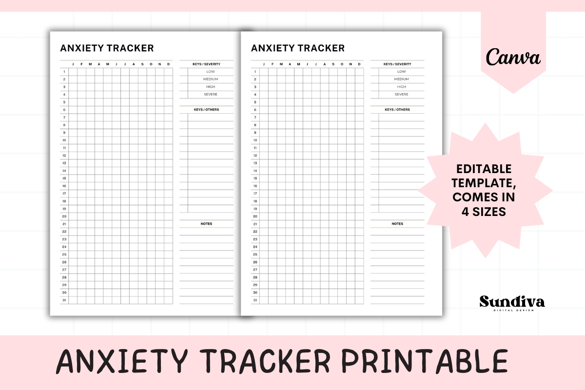 Anxiety Tracker Printable 1 Daily Tracker Template