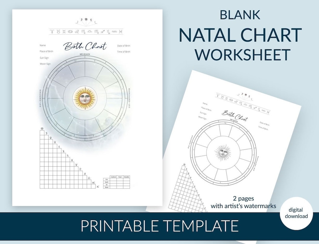 Blank Natal Chart Printable Astrology Birth Chart Template PDF Etsy Blank Natal Chart Printable Astrology Birth Chart Template PDF Etsy