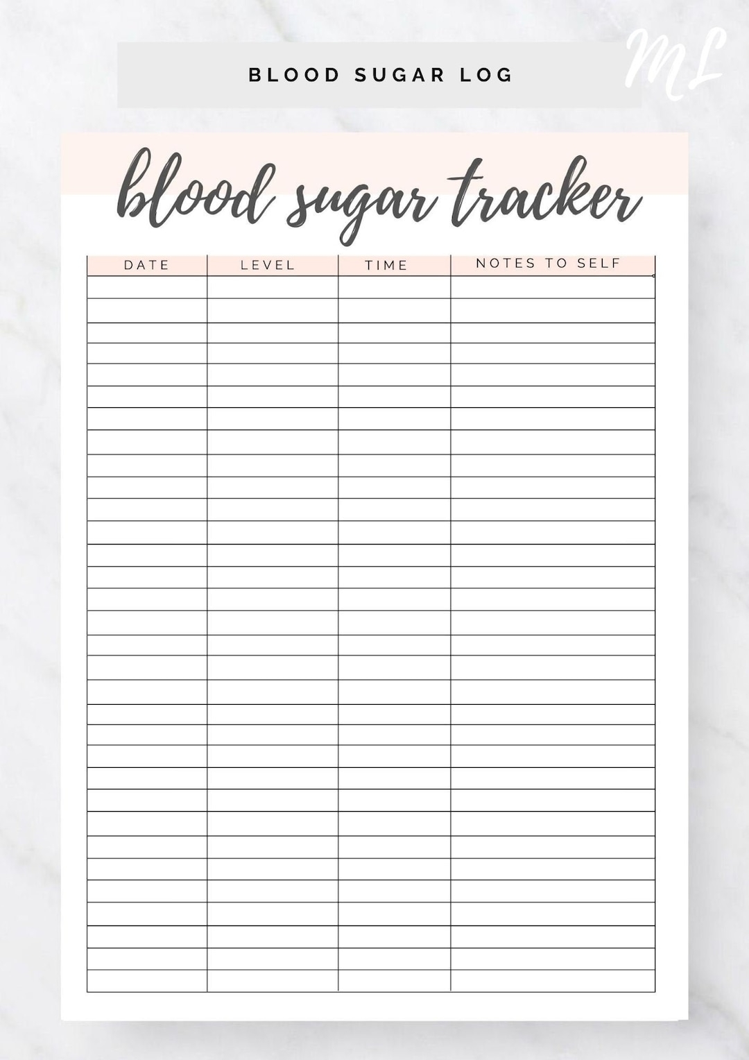 Blood Sugar Log Printable Blood Sugar Reading Tracker Blood Glucose Tracker Diabetes Printable Diabetic Blood Sugar Diabetes Tracker Etsy