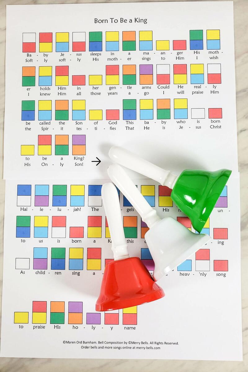 Born To Be A King Handbell Chart Primary Singing