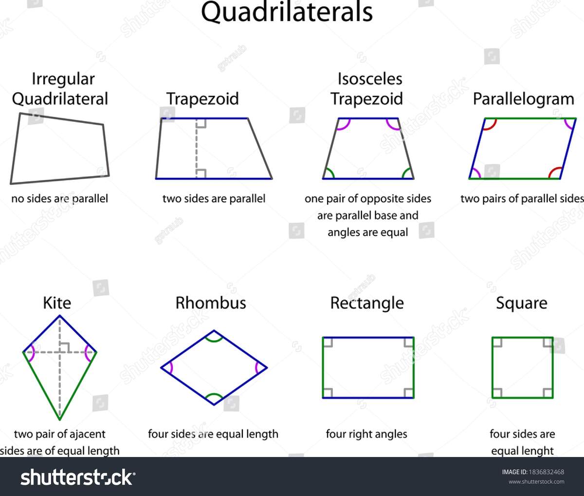 Chart Different Types Quadrilaterals Stock Vector Royalty Free 1836832468 Shutterstock Chart Different Types Quadrilaterals Stock Vector Royalty Free 1836832468 Shutterstock