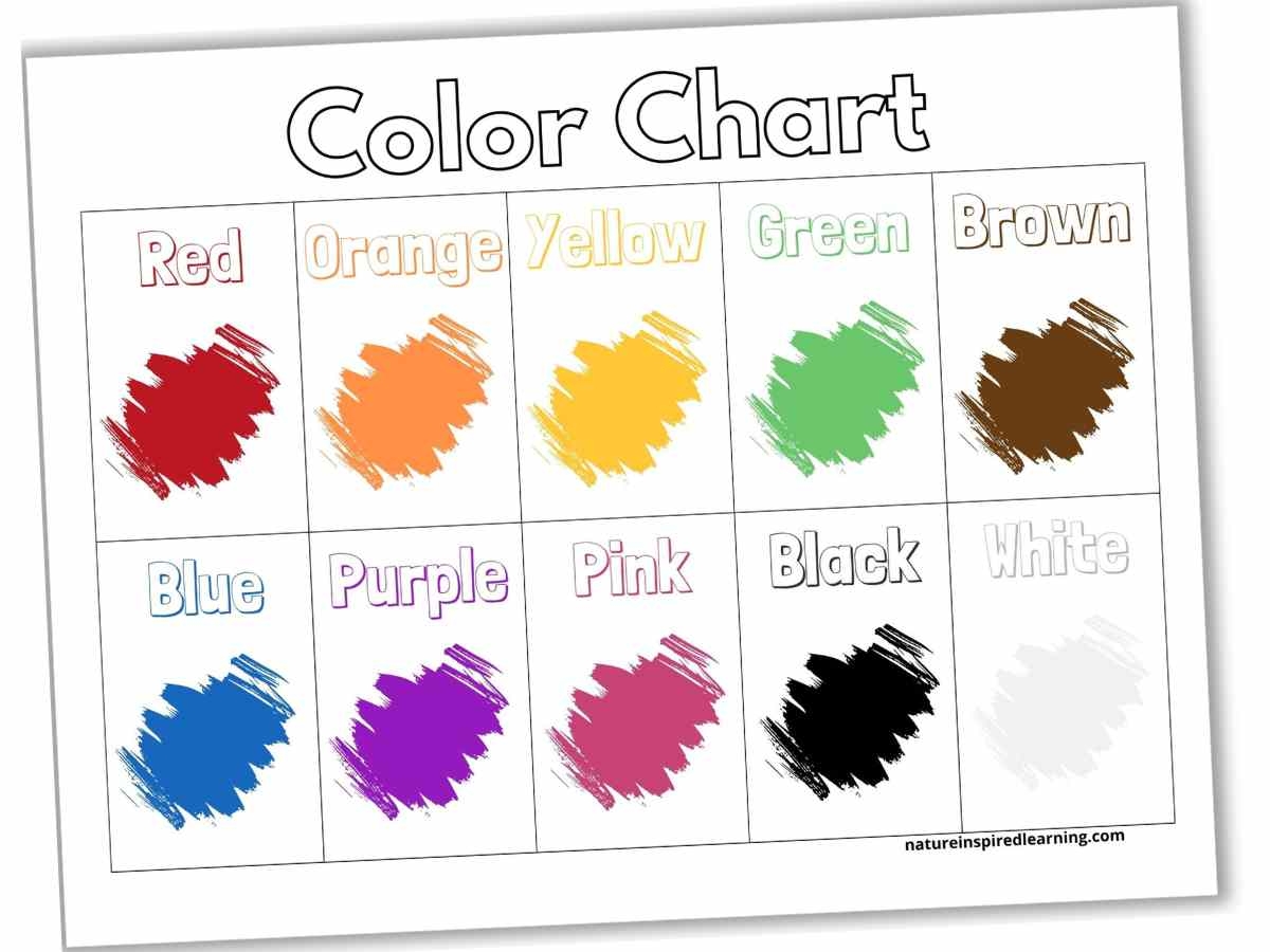 Color Charts Plus Activity Ideas Nature Inspired Learning Free CMYK Chart Printable PDF Download Design Resources