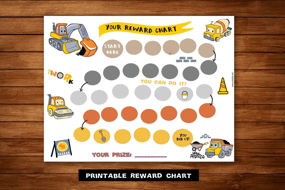Construction Trucks Reward Chart Kids Potty Training PDF JPG Etsy Construction Trucks Reward Chart Kids Potty Training PDF JPG Etsy