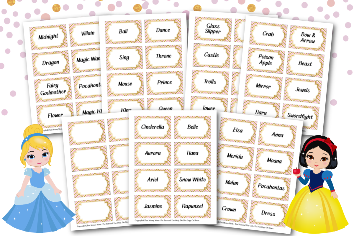Disney Princess Charades Free Printable Fun Money Mom Disney Princess Charades Free Printable Fun Money Mom
