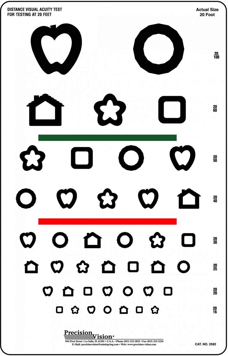 Amazon Kids Peel And Stick 9 X14 Eye Test Chart EyeWalls Industrial Scientific