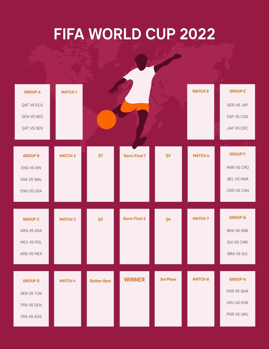 FIFA World Cup Wall Chart Template In Illustrator PDF Download Template FIFA World Cup Wall Chart Template In Illustrator PDF Download Template