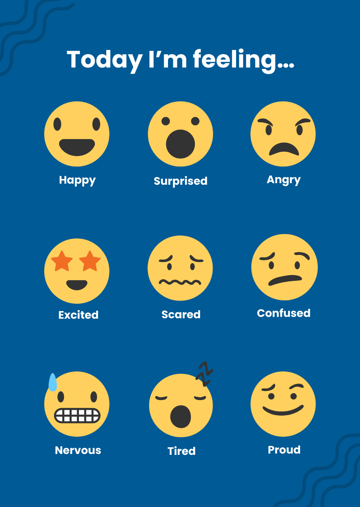 Free Feelings Chart Templates Editable And Printable