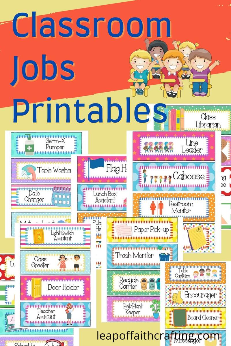 Classroom Job Chart For Your Home Daycare Childcare Preschool Or Classroom Instant Download And Print From Your Home Computer Etsy Hong Kong