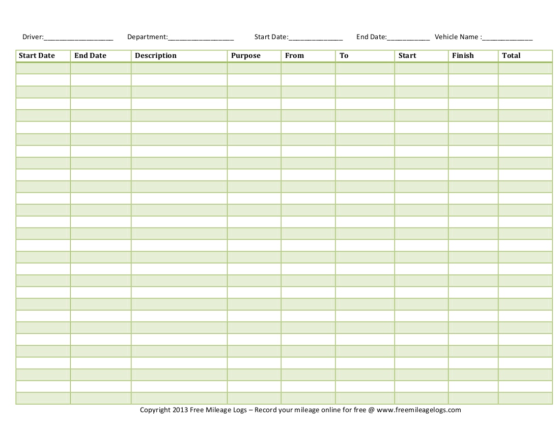 Mileage Log Printable Mileage Tracker Work Trip Mile Log Business Trip Mile Monthly Mileage For Car For Work Mile Report Mile Chart For Car Etsy