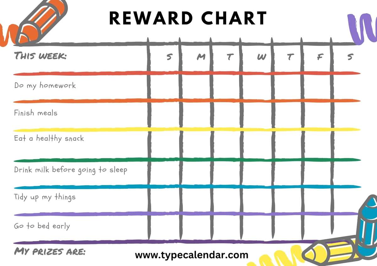 Printable Reward Chart For Kids