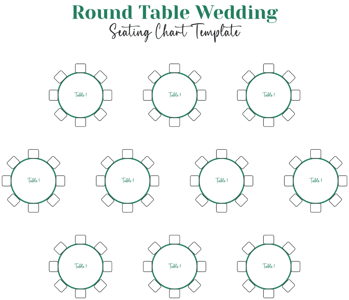 Buy Printable Wedding Table Seating Chart Template Round Table Seating Planner Event Table Seating Arrangement Head Table Plans Seat Map Online In India Etsy