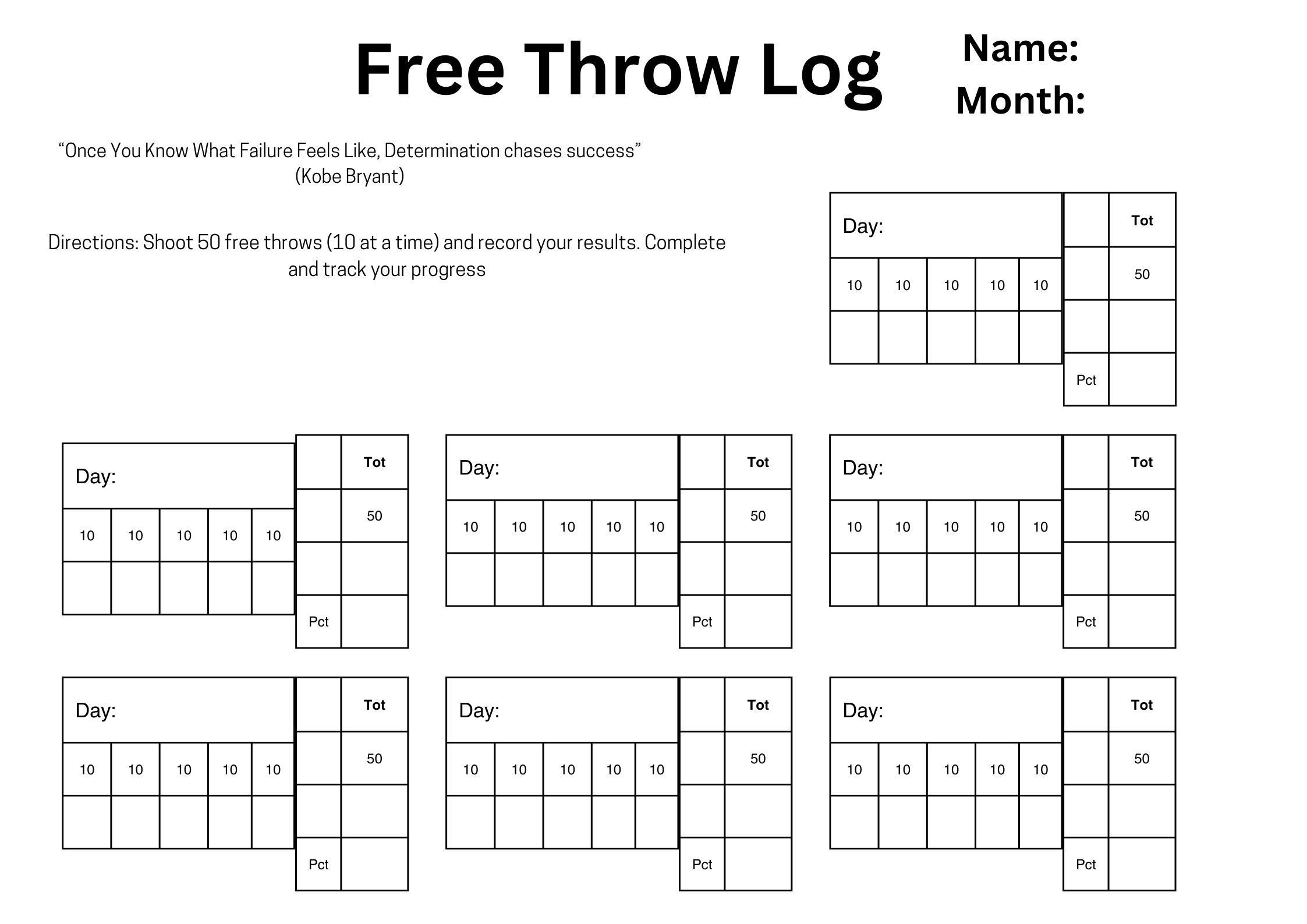 Free Throw Log For Basketball Etsy Israel