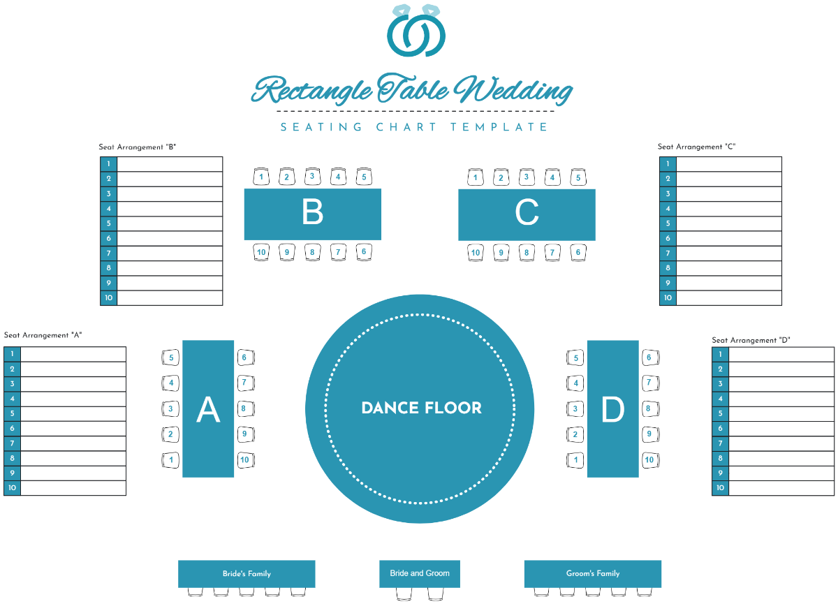 Free Wedding Seating Chart Templates Editable And Printable