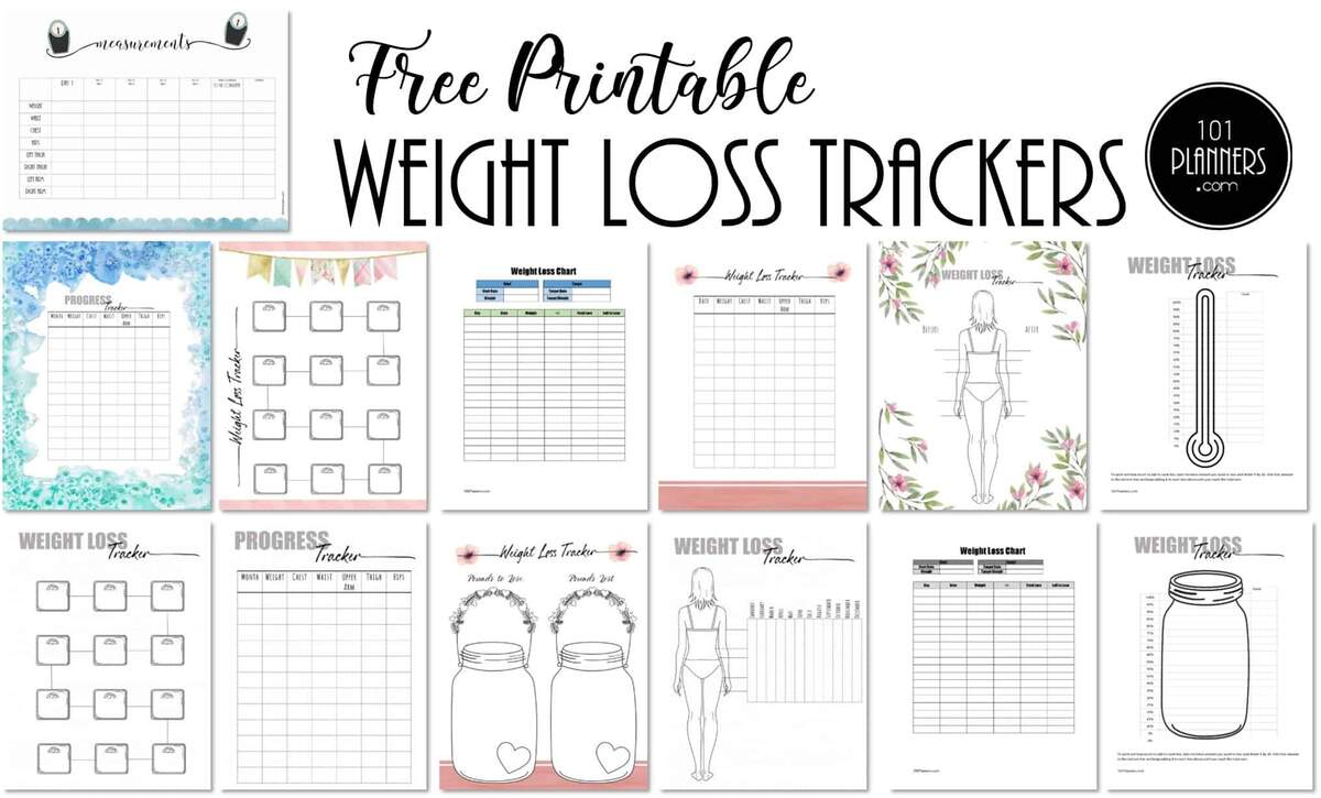 Weight Loss Tracker Journal Printable Weight Loss Chart Weight Loss Goal Tracker Week Weigh In INSTANT Download PDF A4 A5 Half LETTER Etsy