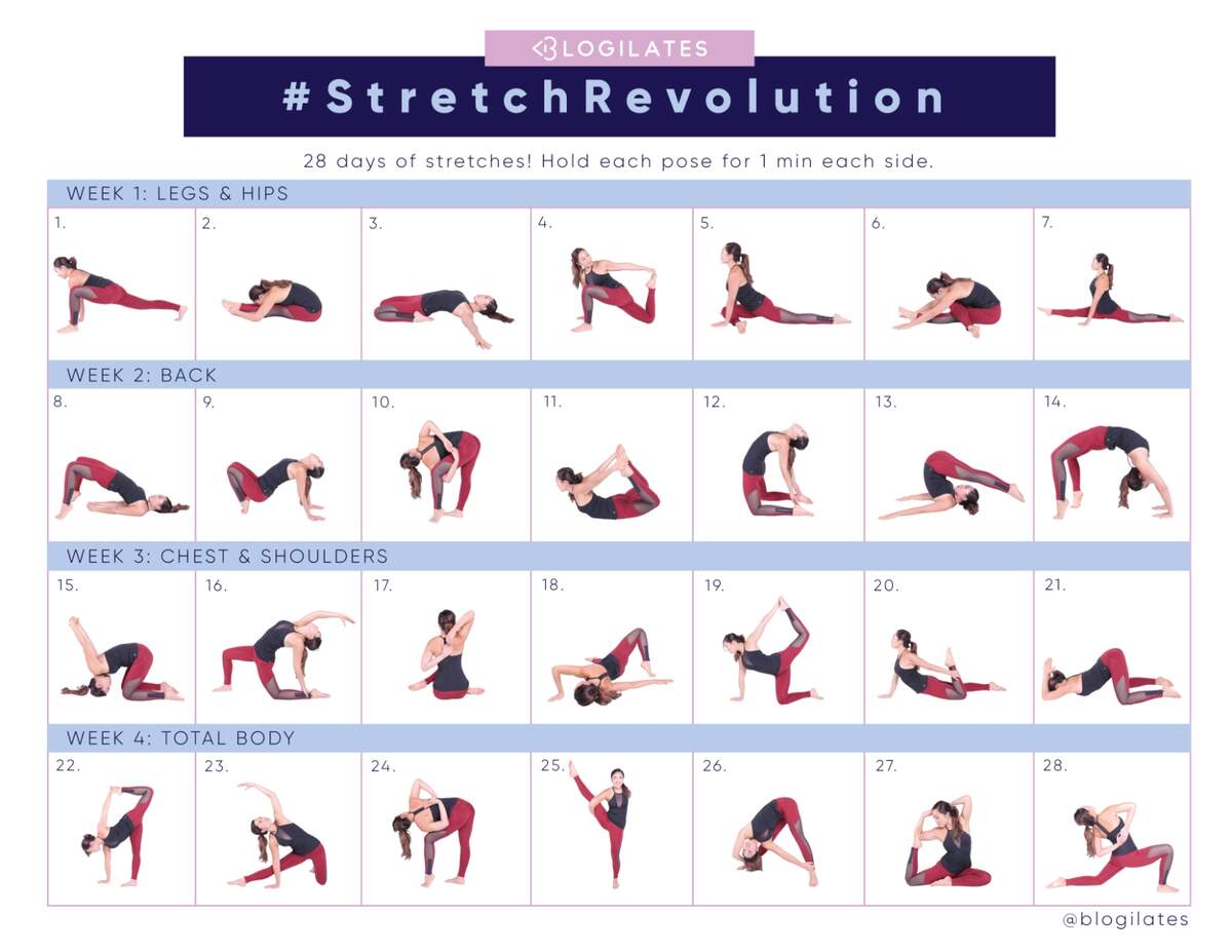 HOT Printable Full Body Stretching Everyday Full Body Stretching Routine 2025
