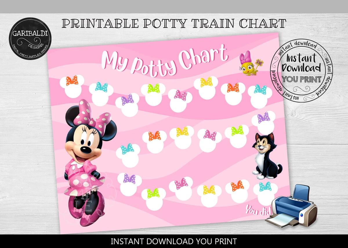 Instant Download Reward Chart Printable Chart Minnie Chart Potty Train Chart Behavior Chart Daily Reward Chart For Kids Routine Chart RW Etsy Norway