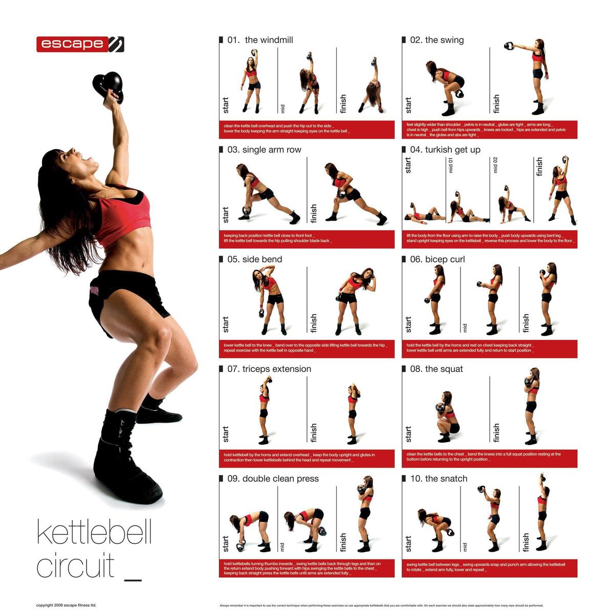 Kettlebell Workouts Chart Free Chart Printable Kettlebell Exercises Kettlebell Routine Starting
