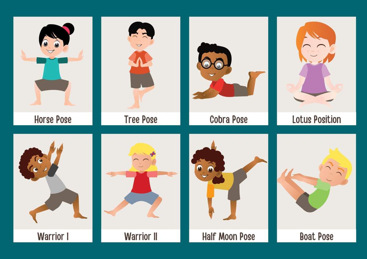 Kids Yoga Poses Yoga Poses Yoga Poses For Beginners Printable Yoga Flash Cards Yoga Poses Cards Yoga Poses Chart Etsy Israel