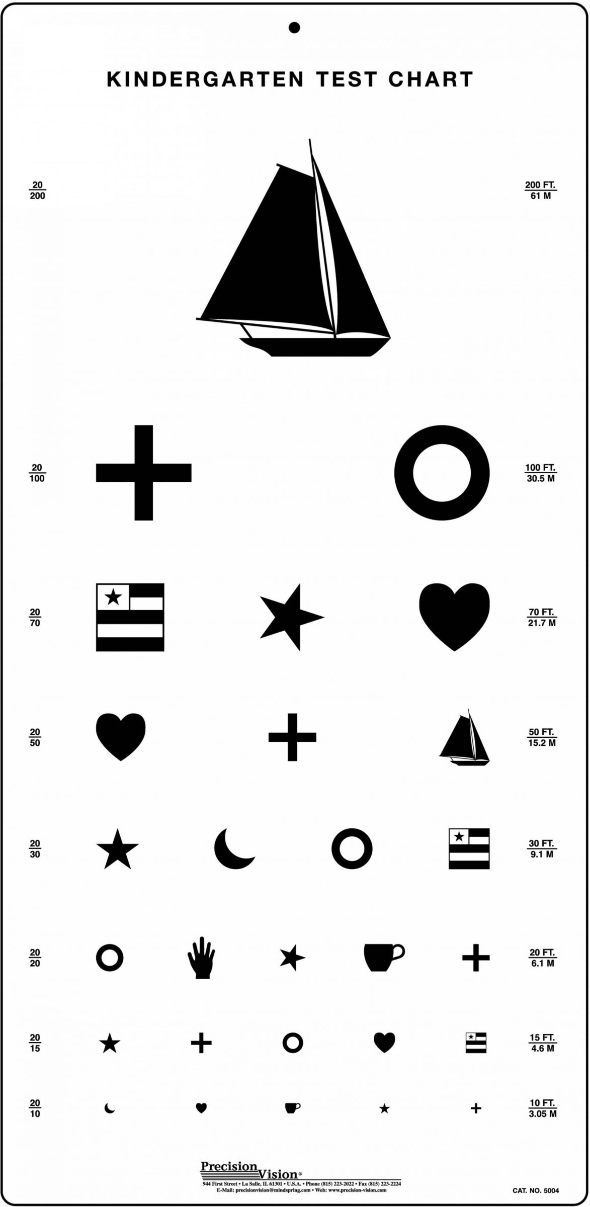 Kindergarten Eye Test Chart Precision Vision Free Pediatric Eye Chart Template To Edit Online