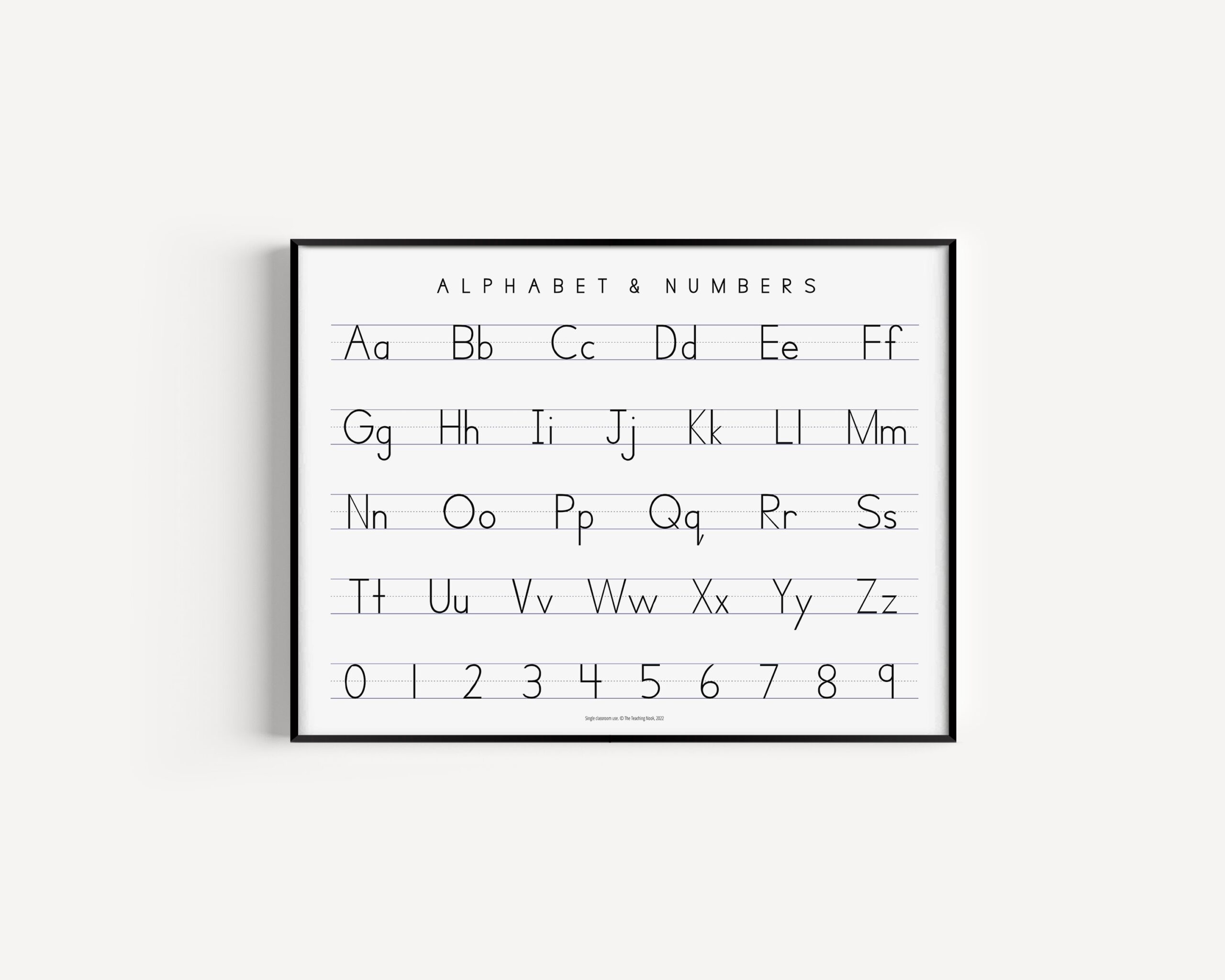 Landscape Manuscript Print Handwriting Chart Printable Alphabet Minimalist Poster ABC Homeschool Resources PDF JPEG Kid S Room D Cor Etsy Israel
