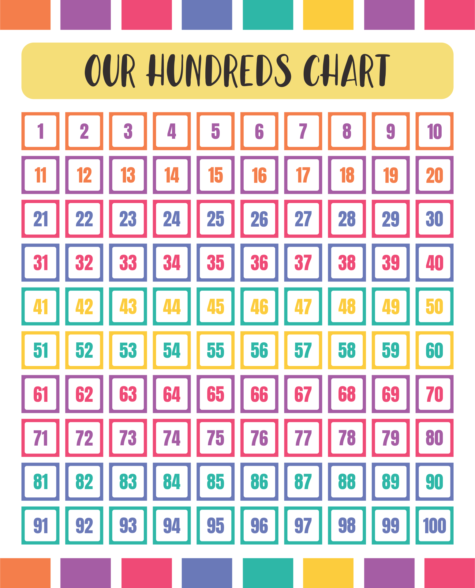 Large 100 Chart 10 Free PDF Printables Printablee Large 100 Chart 10 Free PDF Printables Printablee
