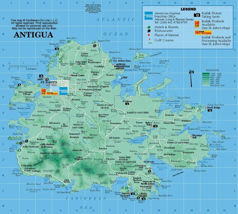 Large Antigua Island Maps For Free Download And Print High Resolution And Detailed Maps