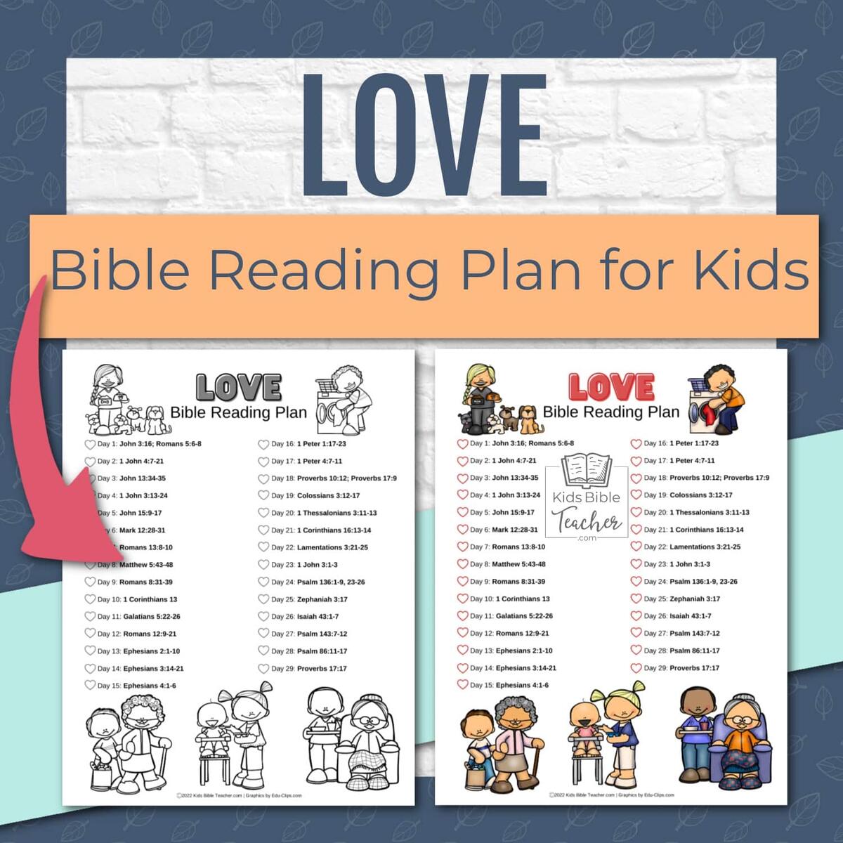 Love Bible Reading Plan Kids Bible Teacher