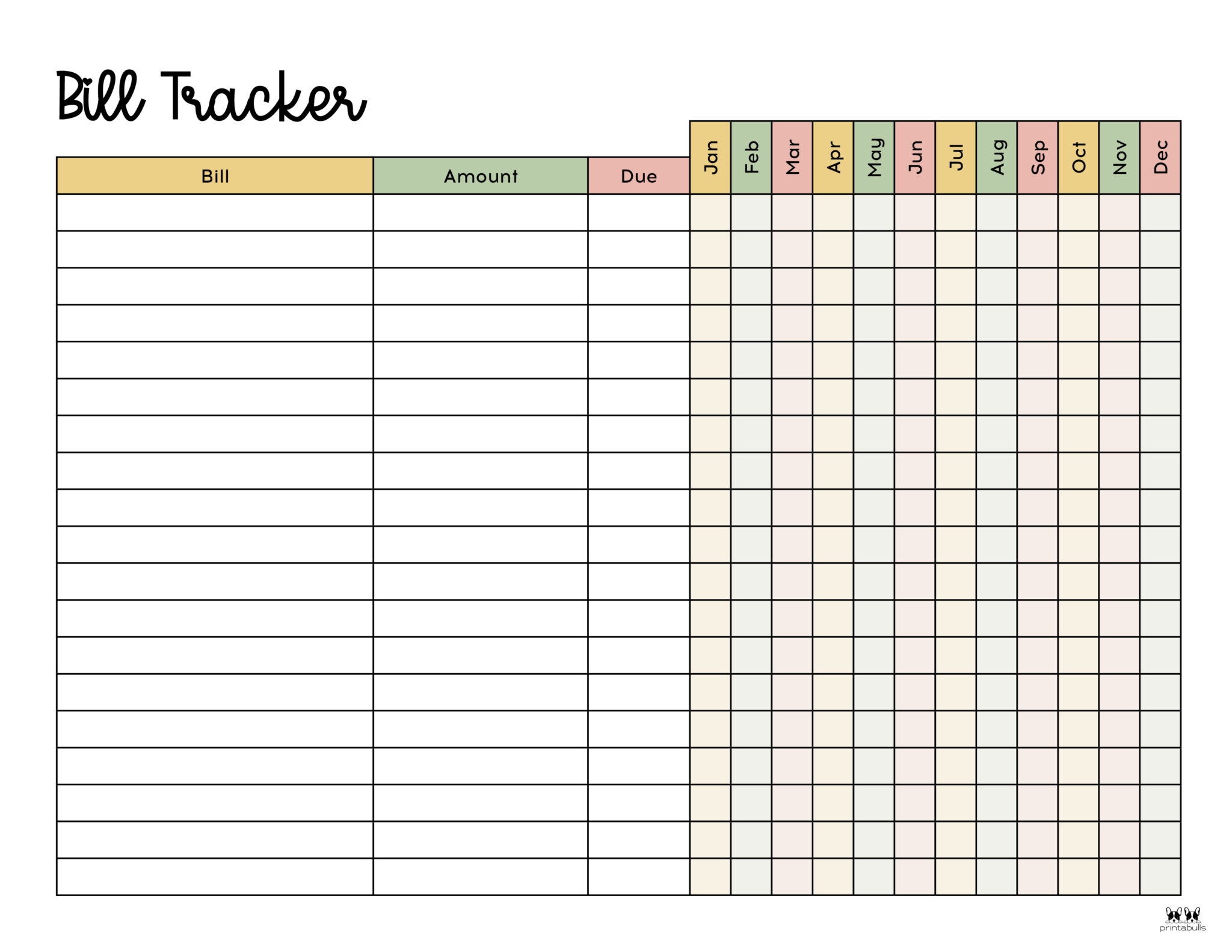 Monthly Bill Organizer Free Printable Printable Party Favors Free Printable Monthly Bill Organizer Printable Party Favors