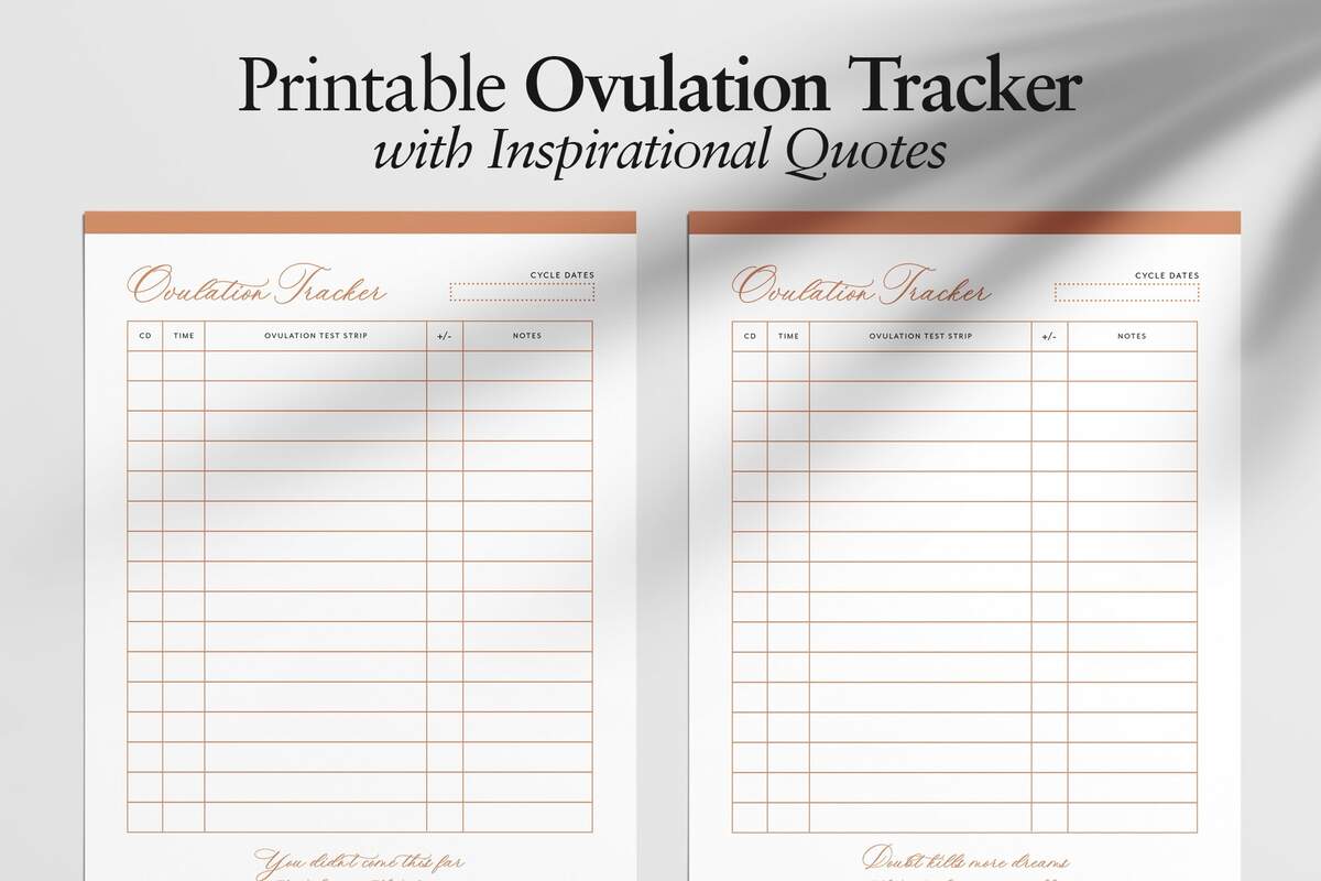 Opk Ovulation Test Strip Ovulation Predictor Kit Printable Tracker Instant Download Terracotta Colorway Etsy