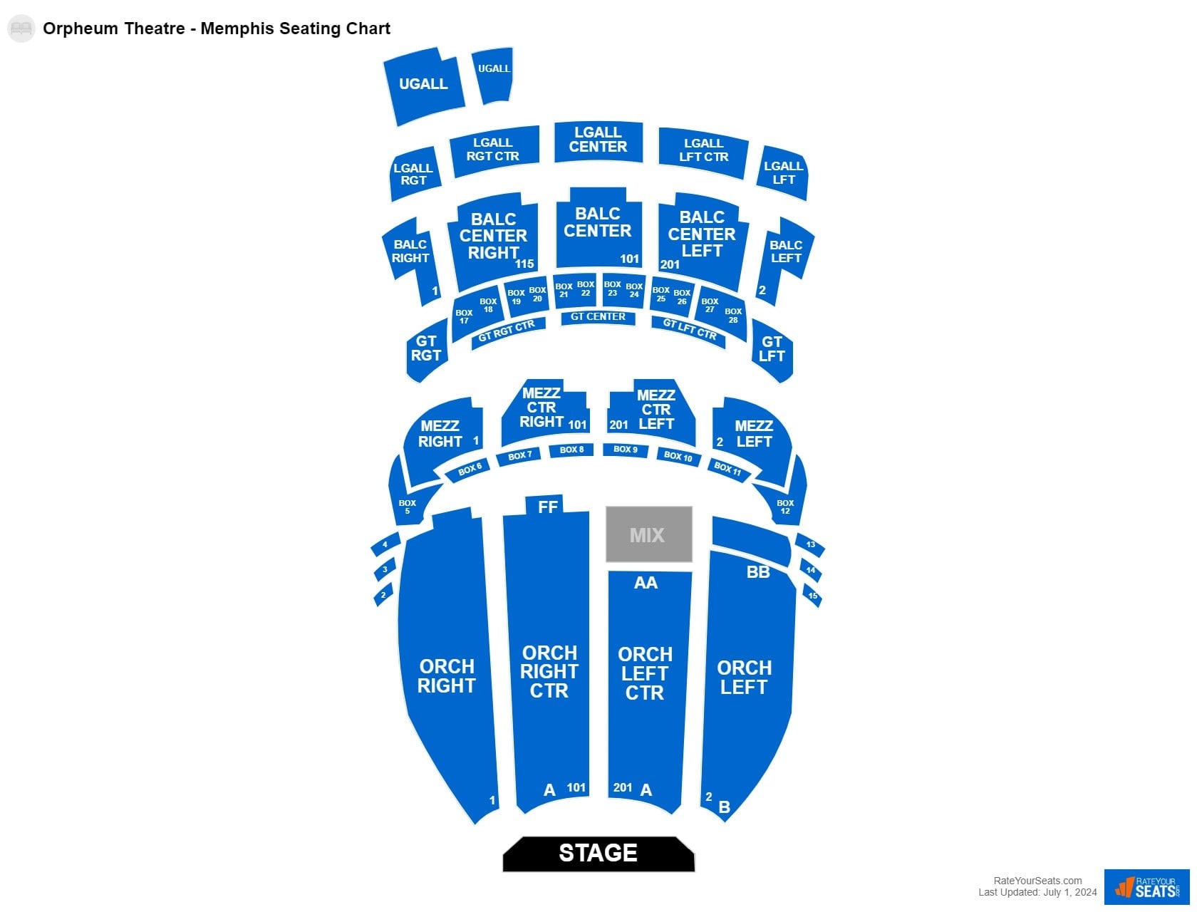 Orpheum Theatre Memphis Seating Chart RateYourSeats
