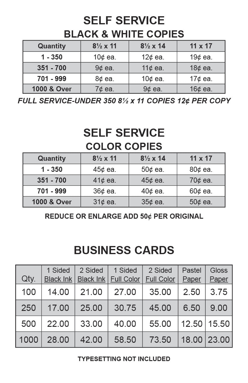 Price List Price List