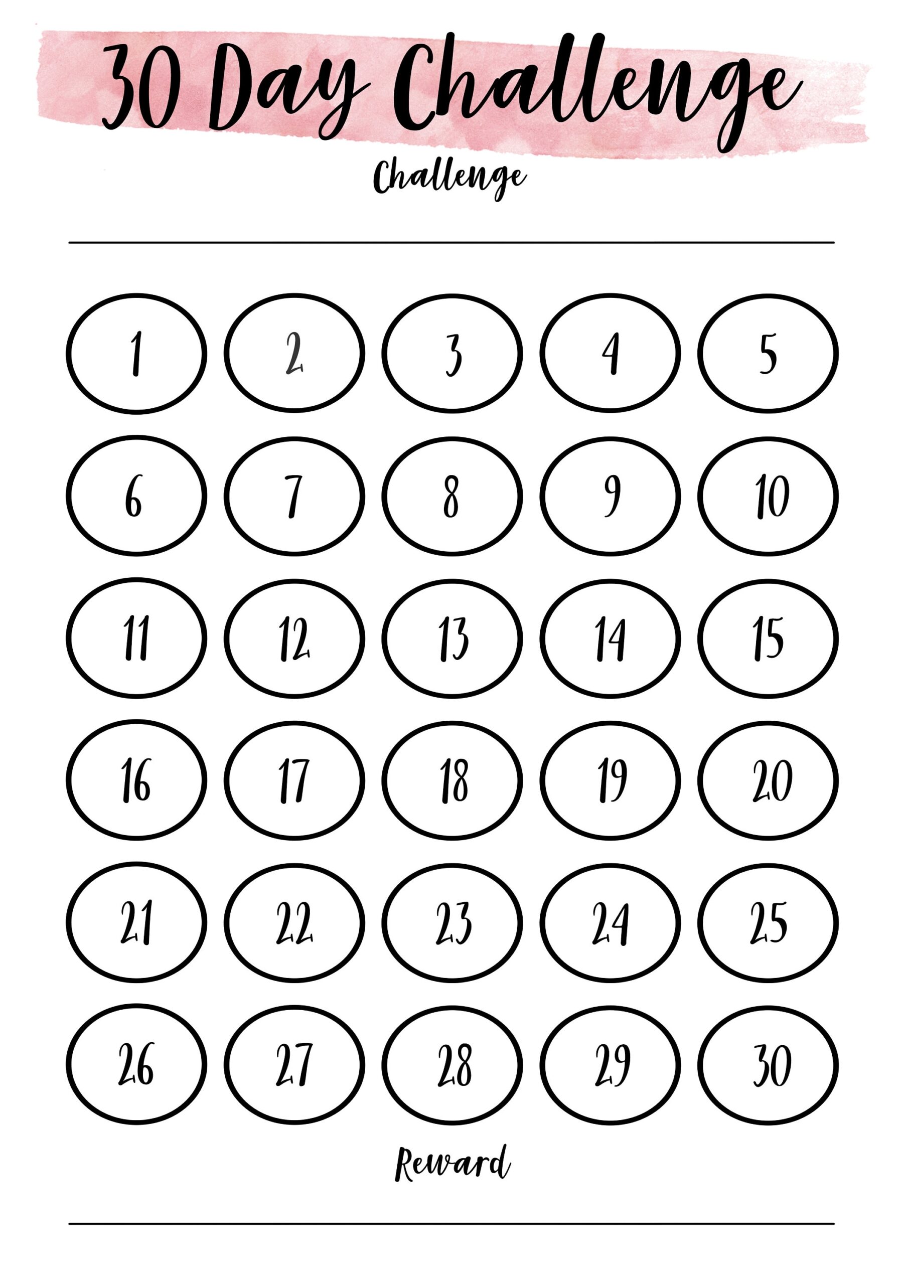 Printable 30 Day Fitness Challenge Chart Digital 30 Day Habit Tracker 30 Day Challenge Tracker 30 Day Work Out Challenge Habit Tracker Etsy New Zealand