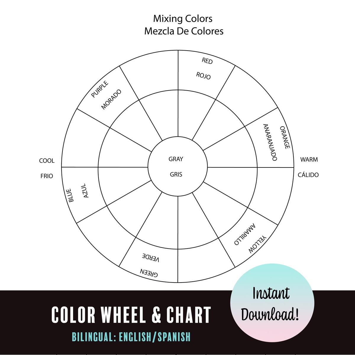 Color Wheel Chart For Teachers And Students