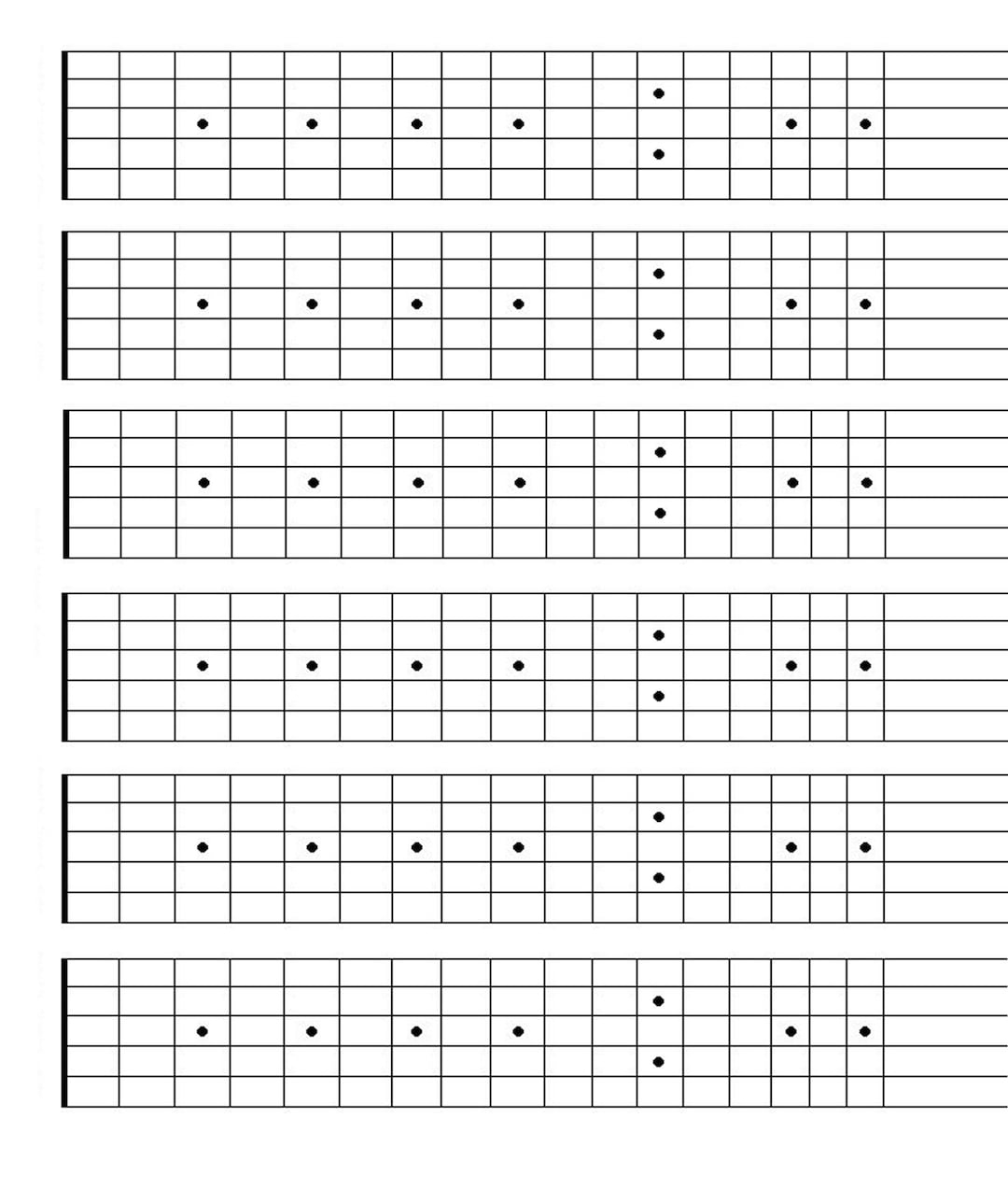Printable Blank Guitar Fretboard Guitar Neck Chart Instant Download Songwriting Tool Learning Guitar Etsy Finland