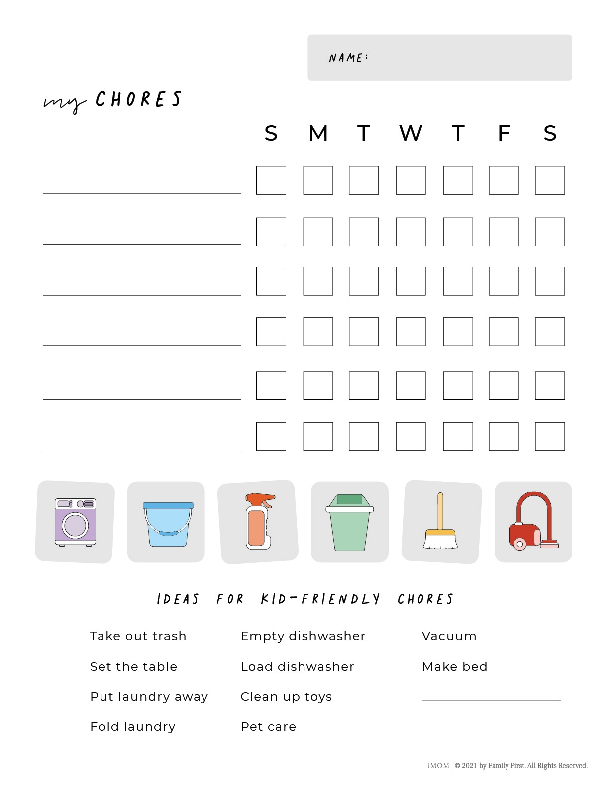 DIY Chore Chart For 5 Year Olds With FREE Printable The Organized Family