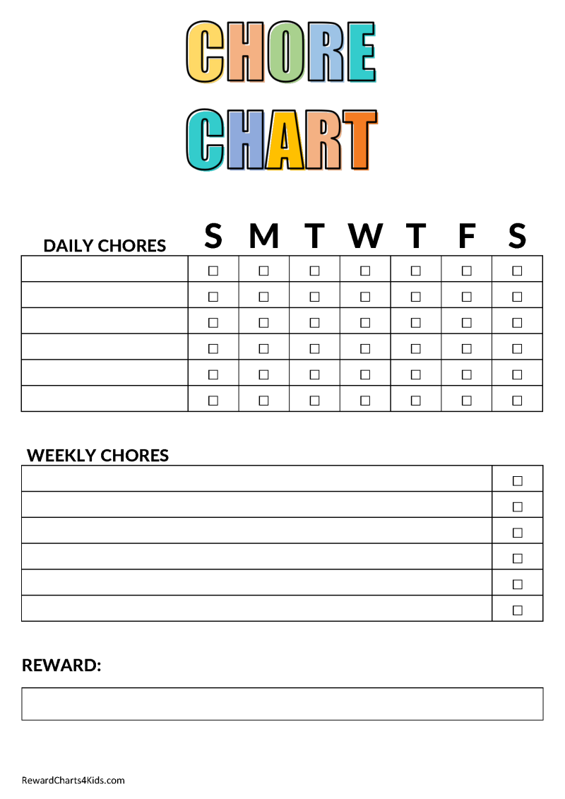10 Free Printable Chore Charts IMOM
