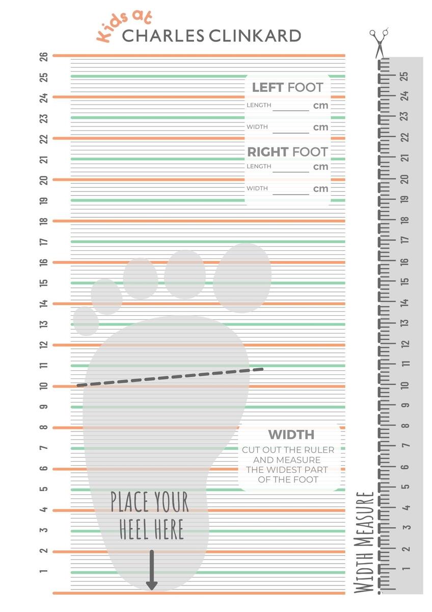 Baby Children 039 S Foot Size Chart Printable Baby Foot Measure Chart Infant Shoe Chart Toddler Infant