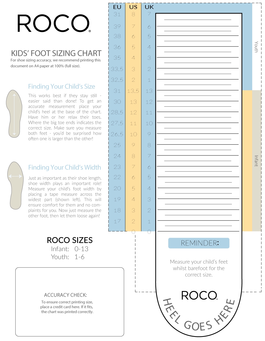 Printable Kids Shoe Size Chart Printable Children 039 S Shoe Size Guide Kids Shoe Chart