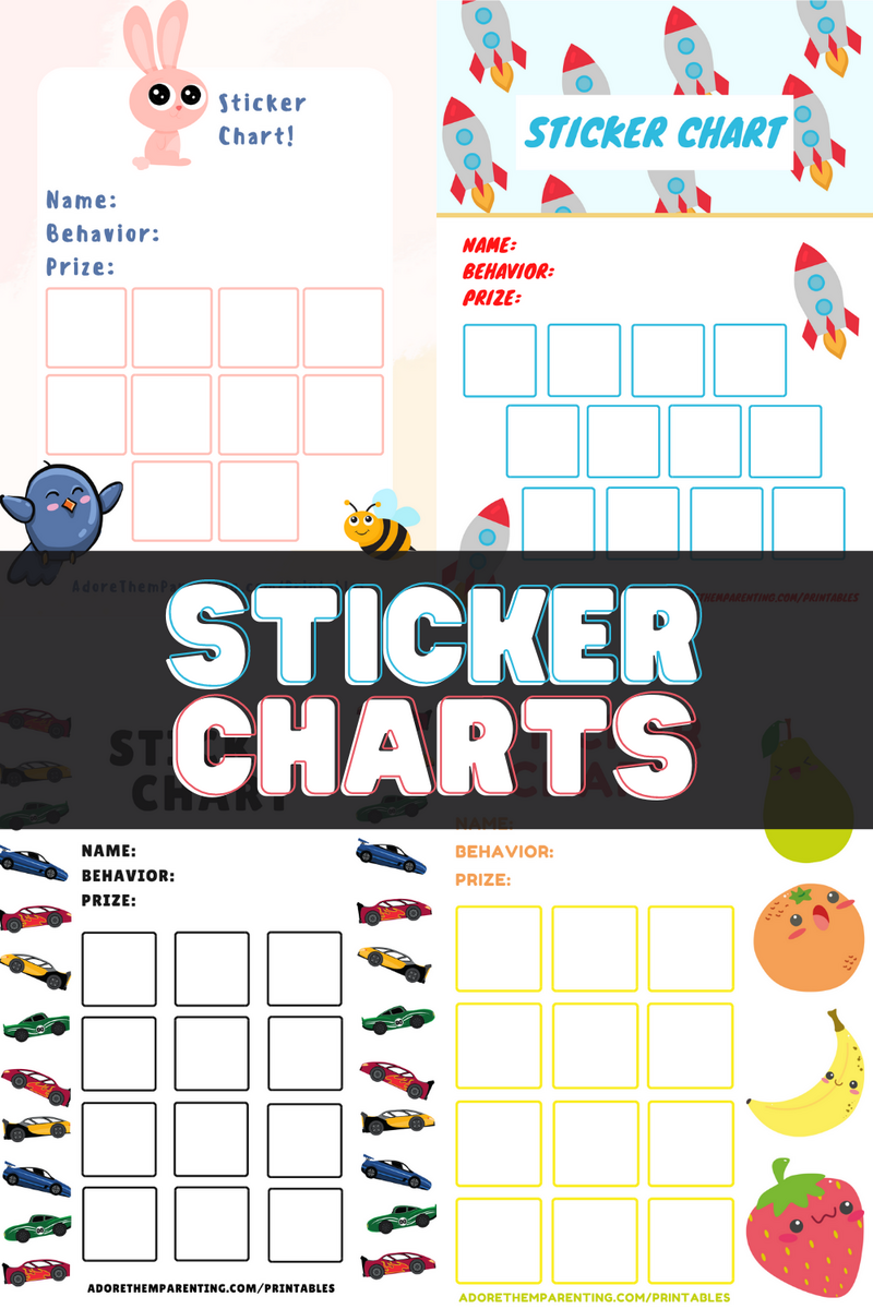 Printable Sticker Charts Adore Them Parenting Small Stickers For Kids Printable Reward Charts For Kids Editable Reward Chart Print Etsy Star Stickers For Kids Reward