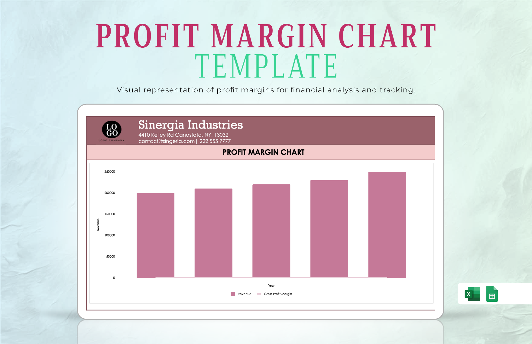 Profit Margin Chart Template In Excel Google Sheets Download Template