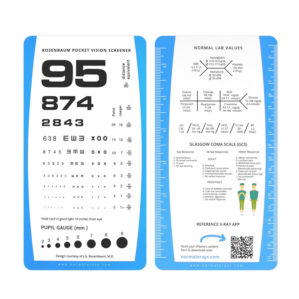 Rosenbaum Pocket Vision Screener 14 Inches Visual Acuity Test Rosenbaum Pocket Vision Screener 14 Inches Visual Acuity Test