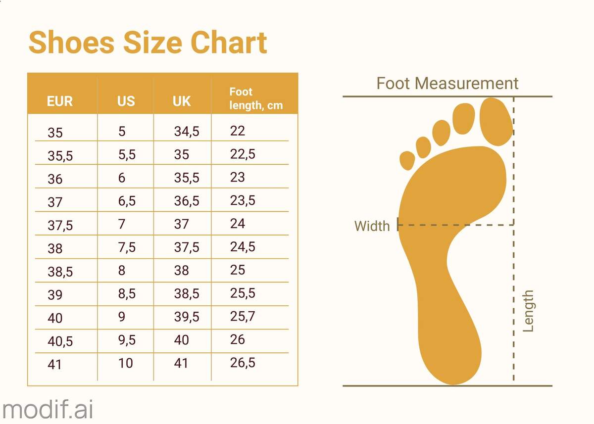 Mens Shoe Size Conversion Chart Template Instant Printable Digital Download Etsy