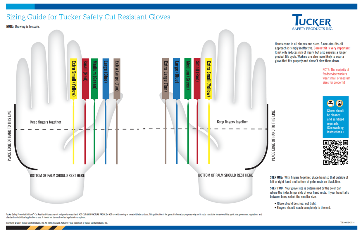 Sizing Guide Tucker Safety Personal Protective Gloves And Apparel For Foodservice