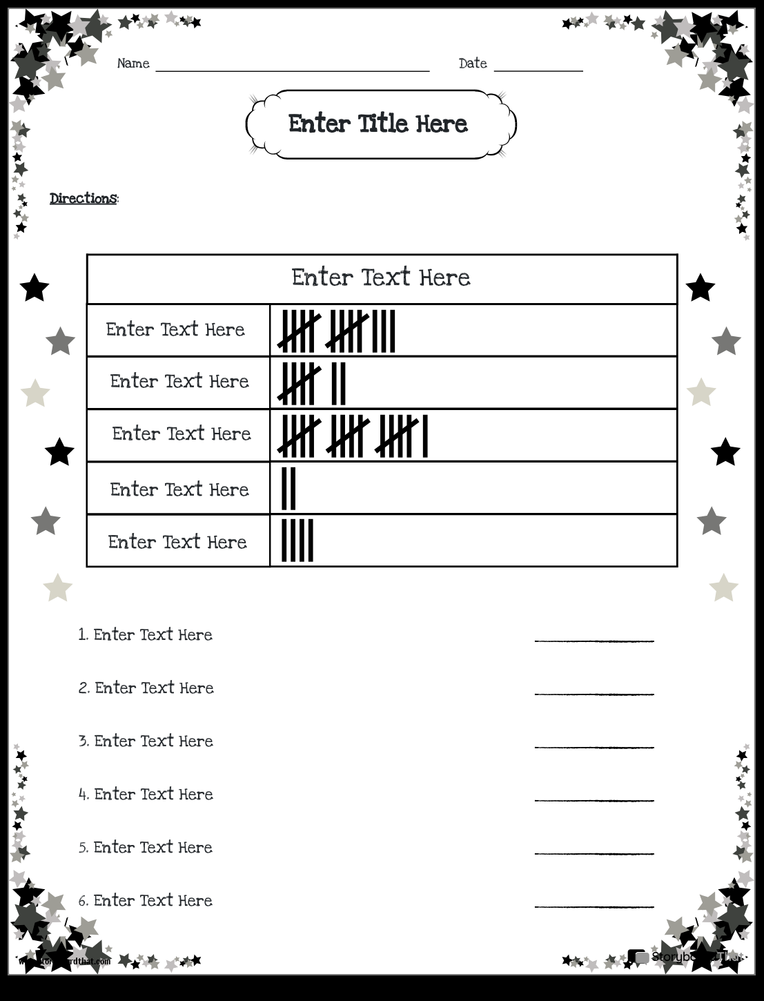 Tally Chart Worksheets