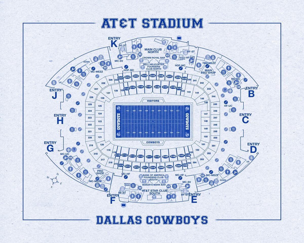 Vintage Dallas Cowboys AT T Stadium Seating Chart Print Etsy Ireland Vintage Dallas Cowboys AT T Stadium Seating Chart Print Etsy Ireland