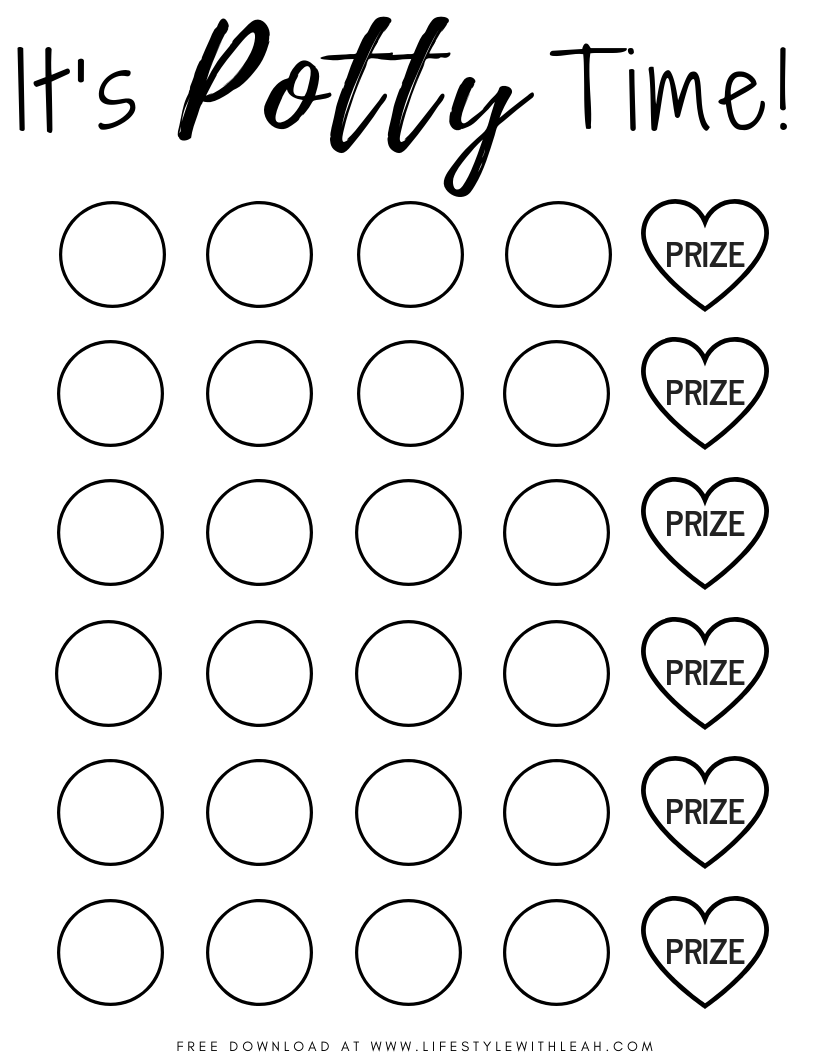 Potty Training Chart With Free Printable DIY Inspired